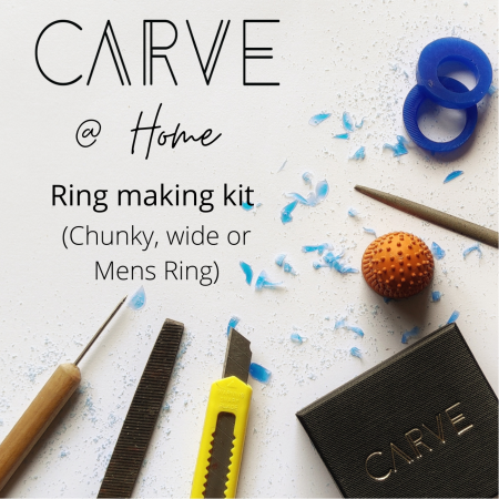 Carve @ Home ring carving kit - Chunky or Mens ring (Wider wax)